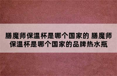 膳魔师保温杯是哪个国家的 膳魔师保温杯是哪个国家的品牌热水瓶